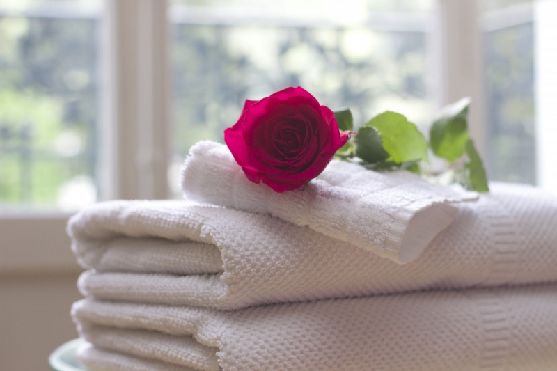 hotel-LES MUJOULS-min_towel_rose_clean_care_salon_spa_white_bath-731641